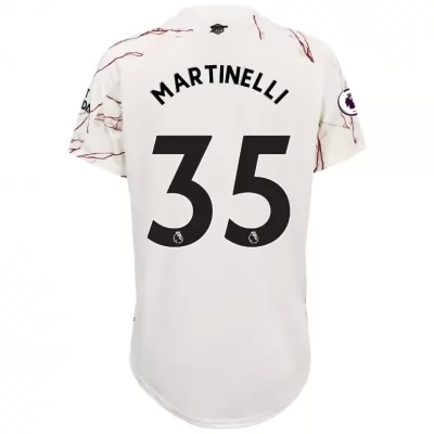 Naisten Jalkapallo Gabriel Martinelli #35 Vieraspaita Valkoinen Pelipaita 2020/21 Lyhythihainen Paita