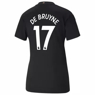 Naisten Jalkapallo Kevin De Bruyne #17 Vieraspaita Musta Pelipaita 2020/21 Lyhythihainen Paita