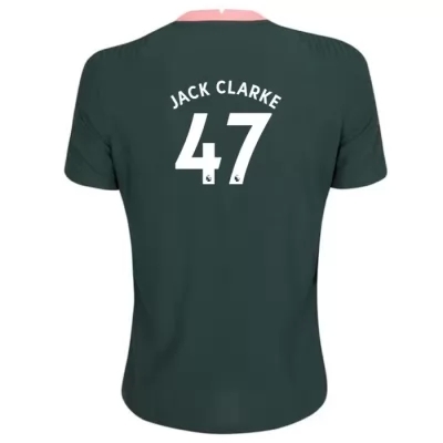 Naisten Jalkapallo Jack Clarke #47 Vieraspaita Tummanvihreä Pelipaita 2020/21 Lyhythihainen Paita