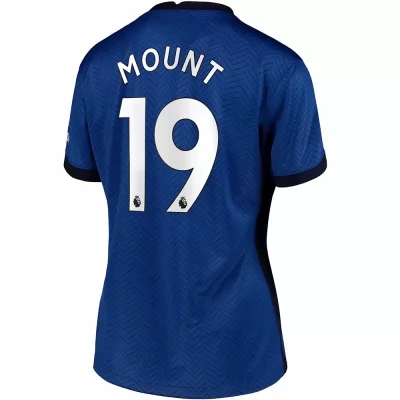 Naisten Jalkapallo Mason Mount #19 Kotipaita Sininen Pelipaita 2020/21 Lyhythihainen Paita