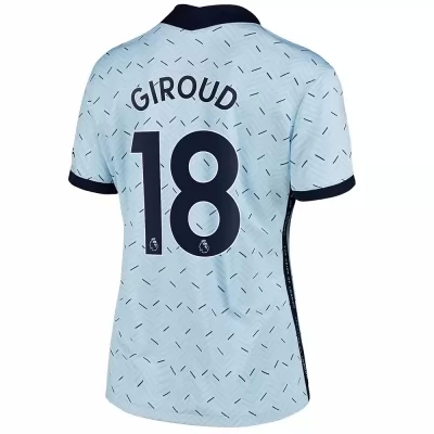 Naisten Jalkapallo Olivier Giroud #18 Vieraspaita Vaaleansininen Pelipaita 2020/21 Lyhythihainen Paita